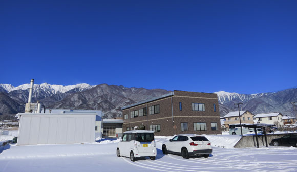 2019.2.1の本社と中央アルプス