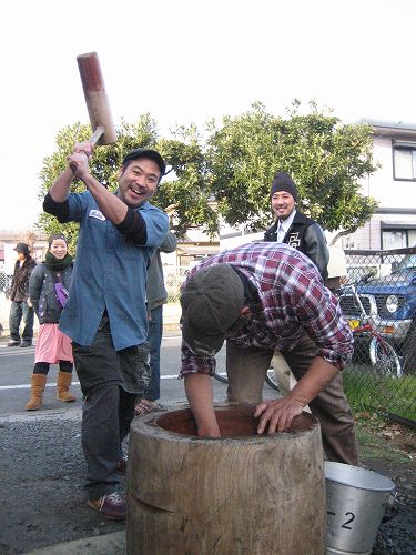 新年餅つき