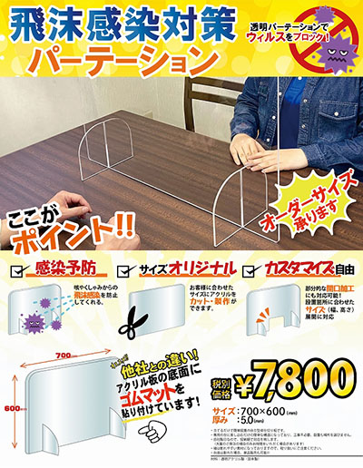 飛沫感染防止