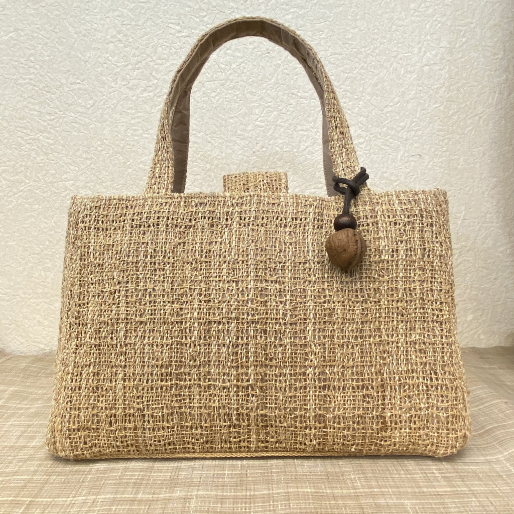 #出羽の織座 榀布 卓布・小物入れセット　S-1 出羽の織座 榀布バック | 西小山の小さな呉服屋「樂布 山正」