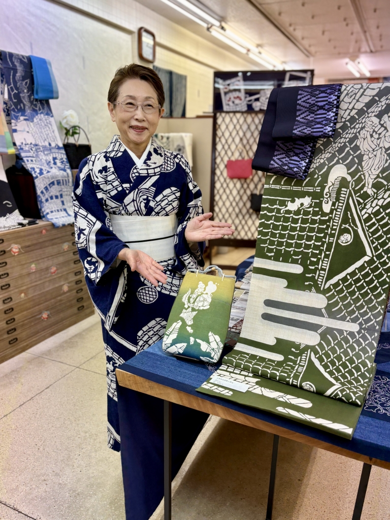 型染め作家 小倉充子 鼠小僧柄浴衣 催し物 | 西小山の小さな呉服