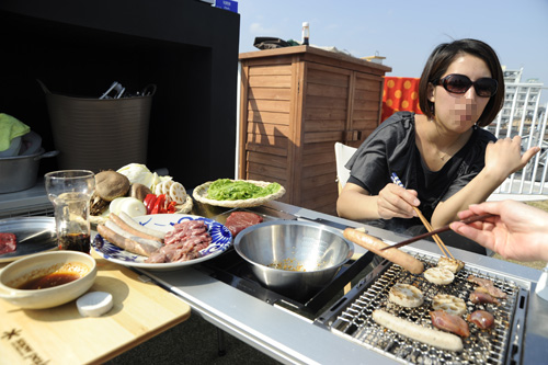 飼い主もBBQ
