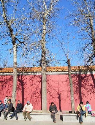 晴天の北京市内(2015年12月)