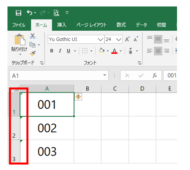 Excelのセルでよくみかける緑の三角マーク表示って何 京都市伏見区のハロー パソコン教室momoテラス校
