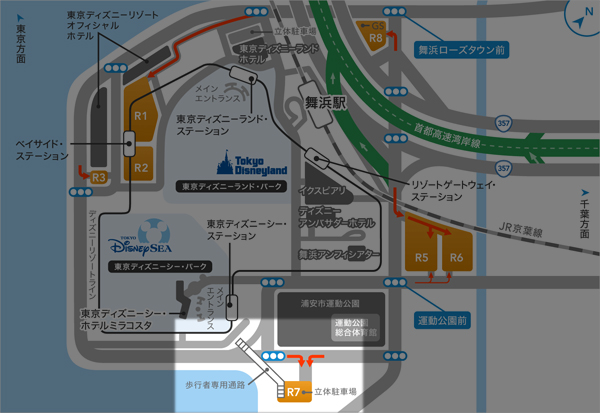 東京ディズニーシー と リゾートパーキング第7 を結ぶ 東京ディズニーシー前歩道橋物語 Ni Gata Traders