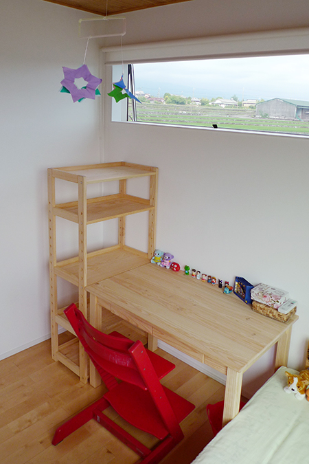 ひのき無垢 学習机納品3