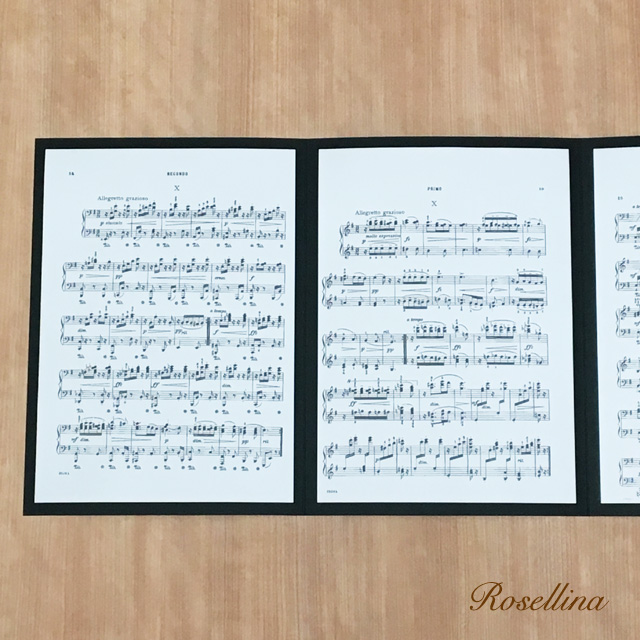 厚紙の4面楽譜台紙が新登場 Rosellinaのショップブログ