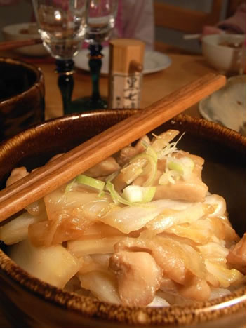 鶏と白菜のテリヤキ丼に子手伝いでチャレンジ!