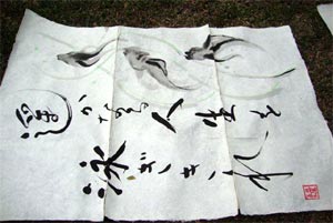 絵に書を添えた作品