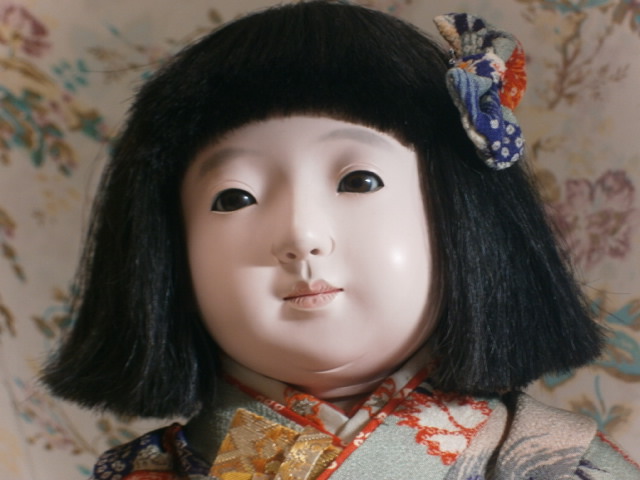 市松人形 胴紙が珍しい永徳斉の光龍斎５４cmの子 | 和ビスクドール