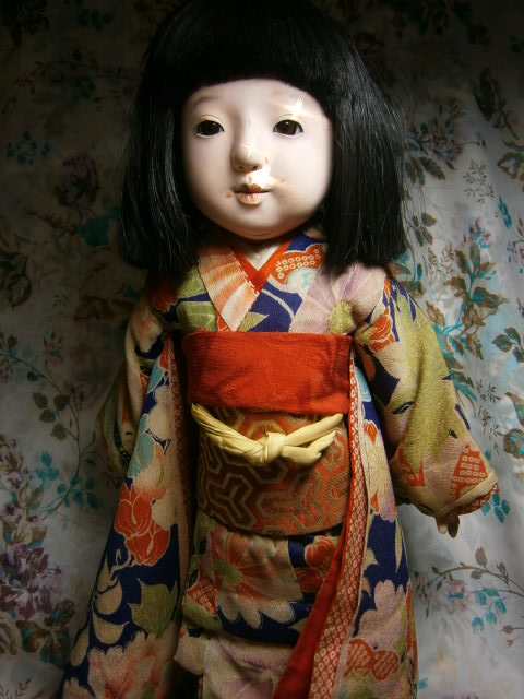 市松人形 ４２ｃｍ光龍斎顔の可愛い桜子 | 和ビスクドール 着物ビスク