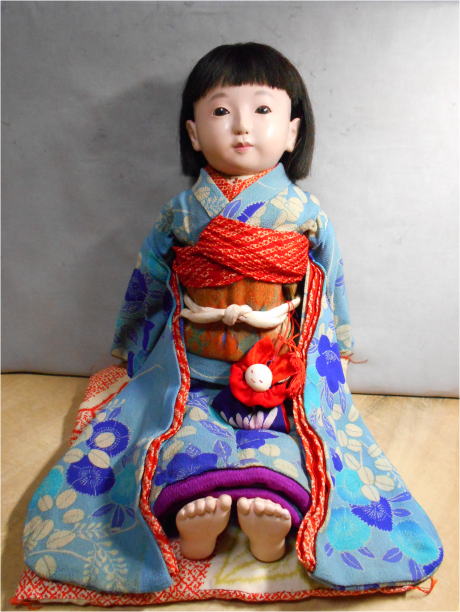 市松人形 初代東玉の糸遊 ４８ｃｍ | 和ビスクドール 着物ビスク