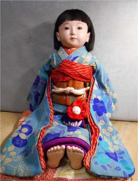 市松人形 初代東玉の糸遊 ４８ｃｍ | 和ビスクドール 着物ビスク