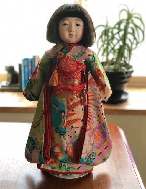 市松人形　15号 あわせの着物　襦袢　正絹　ドール　縮緬　振り袖