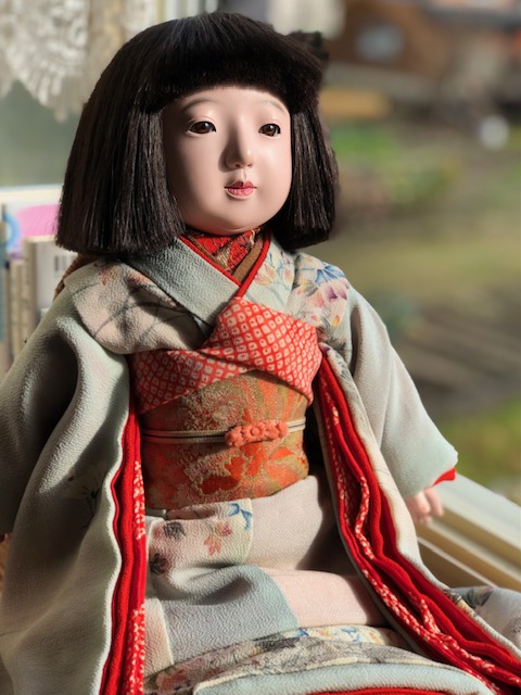 ドール アンティーク ビスクドール 市松人形 創作人形 着物 襦袢 正絹 