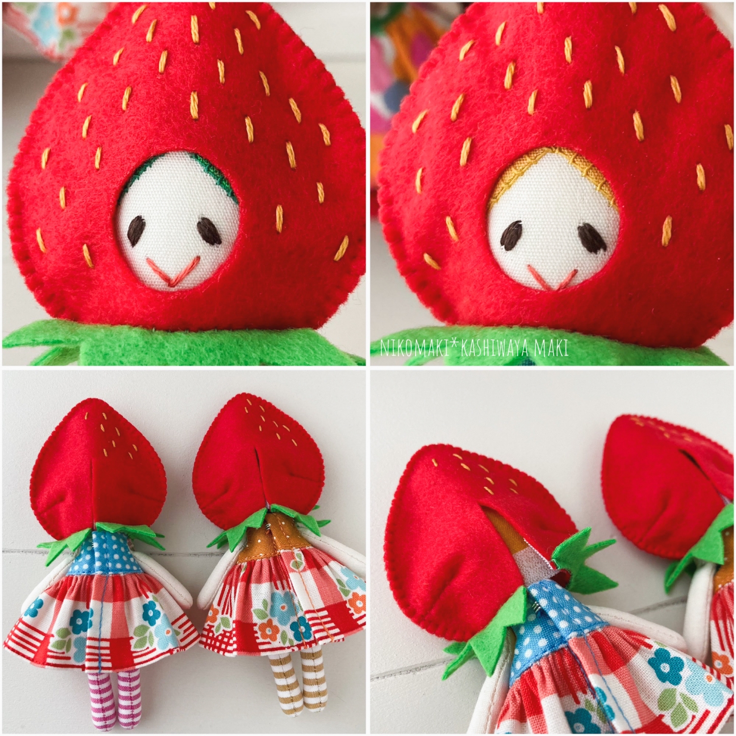 小さいお団子ちゃんのぬいるぐみと苺のかぶり物 / Odango-chan 小さいお団子ちゃんのぬいるぐみと苺のかぶり物 / Odango-chan