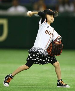 大橋のぞみちゃん 投げる直前!