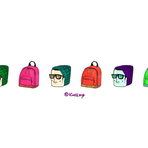 遠足コピックイラスト