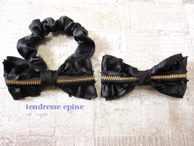大人ガーリーファッション通販テンドレスエピーヌ ZIPフリルリボンヘアゴム