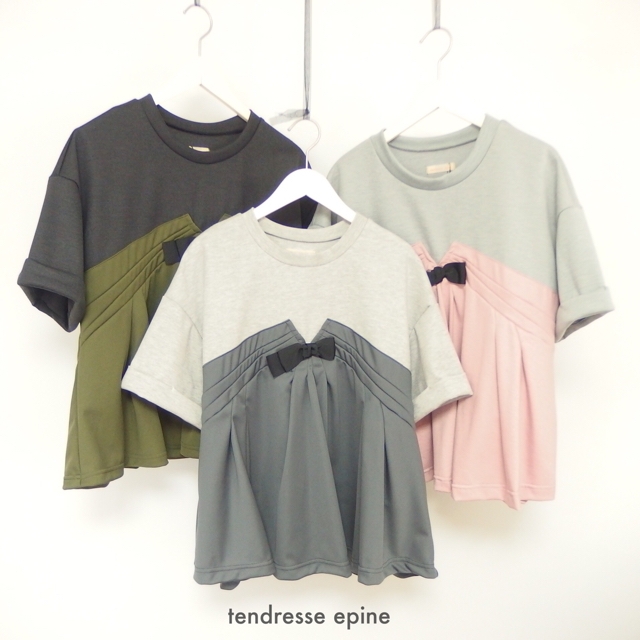 重ね着風 Tシャツ 大人可愛いカジュアル