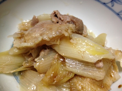 白葱と豚肉の重ね煮