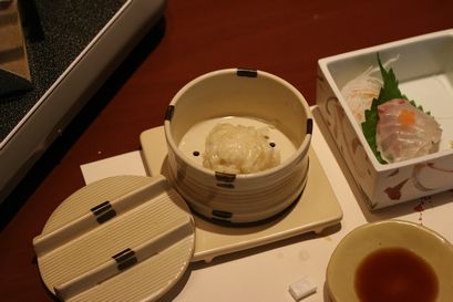 お造りに豆腐しゅうまい