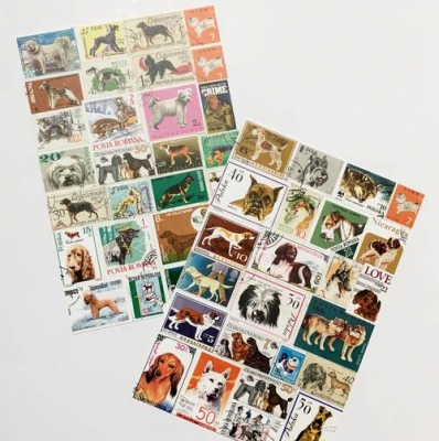 世界の犬切手で作ったポストカード Hina Blog 盛岡の雑貨店 Hina ヒナ の日誌