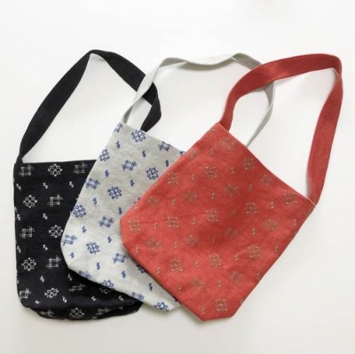 中川政七商店 のれん紗あわせ　手織り麻　 刺繍 暖簾 刺繍 オリジナル 中川政七商店 のれん紗あわせ 手織り麻
