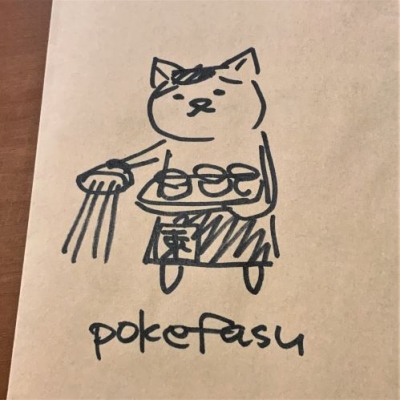 pokefasu ニャンコそば ワンコそば ブローチ セット pokefasu】東家×hina/ニャンコそばブローチ（別注品） - hina®～盛岡の