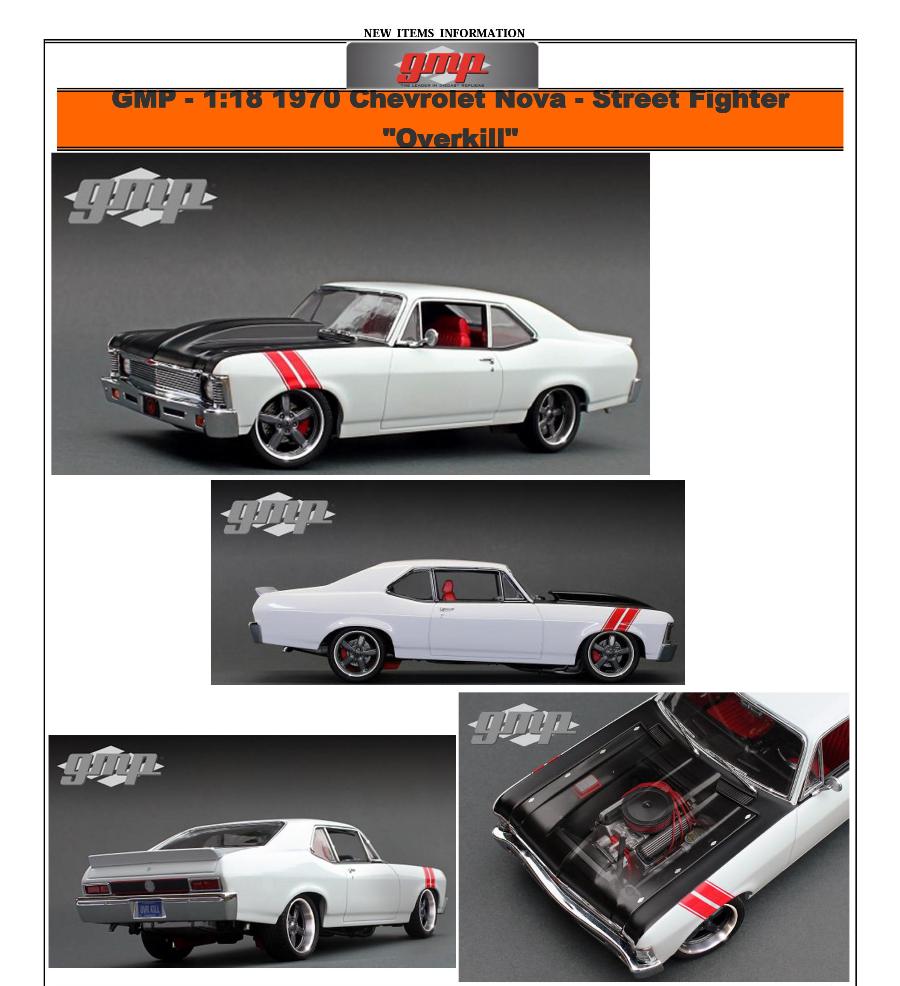 GMP】1/18 1967 フォード フェアレーン 、1970 シボレー ノバ