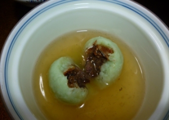 鮎の佃煮入り饅頭