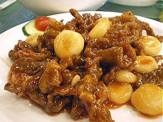 豚肉とくわい炒め