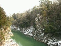 天龍峡 雪