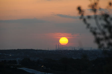 夕日