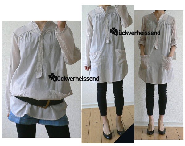 Zaraガーゼシャツワンピ Glueckverheissend