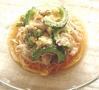 ゴーヤのせ素麺