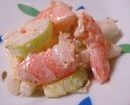 エビとセロリの柚子胡椒マヨネーズサラダ