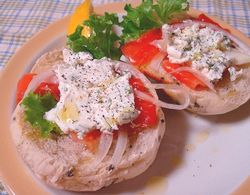 スモークサーモンのオープンサンド