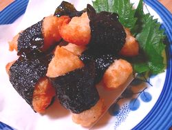 ヤマイモの磯辺揚げ