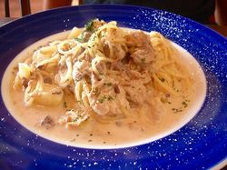 ブリとジャガイモのパスタ