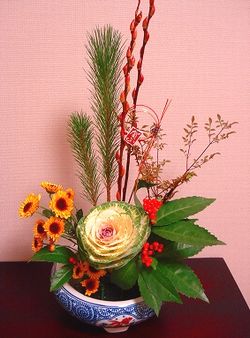 お正月祝花