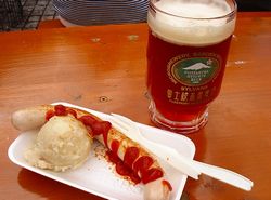 ビールとソーセージ