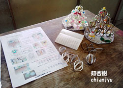 トイレットペーパーの芯でクリスマスツリー作り