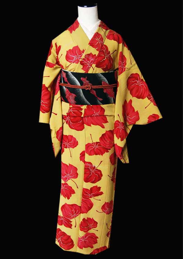 きものさらさの夏揃え レア！ほおずき柄 単衣小紋 | kimono sarasa