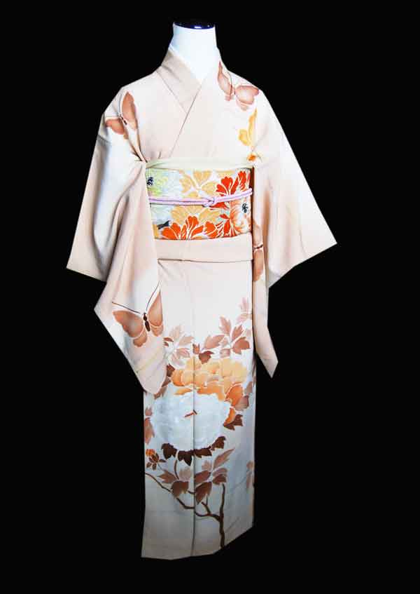 124 アンティーク 着物 可愛い 菊 小紋 正絹 ピンクレトロ モダン 牡丹 124 アンティーク 着物 可愛い 菊 小紋 正絹 ピンクレトロ