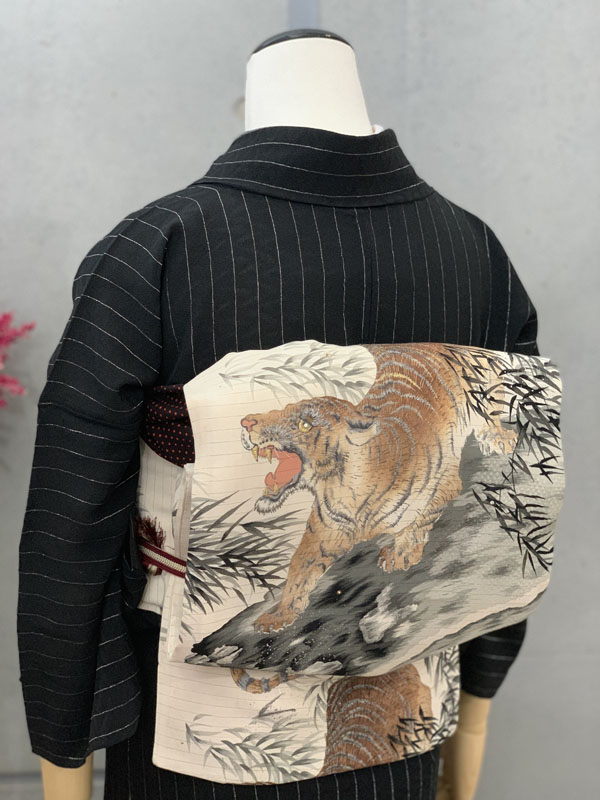 帯　正絹　虎
