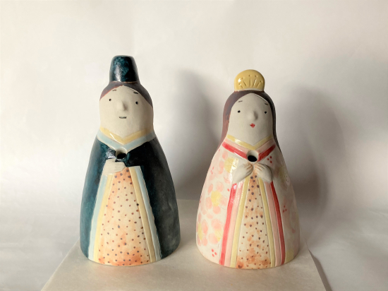 草舟　金子佐知恵さん　陶器　雛人形 金子佐知恵 お雛様 草舟 金子佐知恵さん 陶器 雛人形