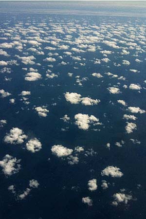 飛行機の中から