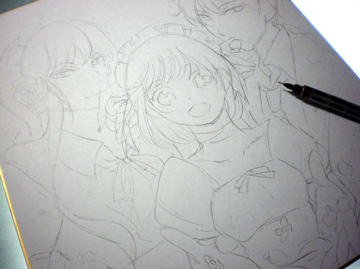 直筆イラスト サイン色紙プレゼント 椿亭