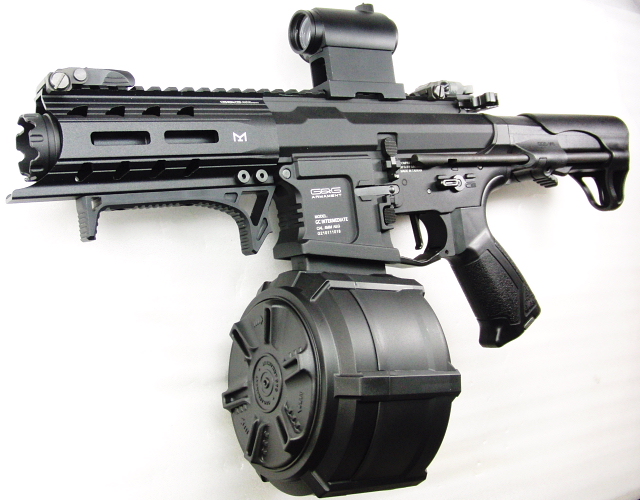 期間限定値下げ中★ICS 電動給弾式 ドラムマガジン for 電動M4 ブラック ARES 電動M4用 1,150連 ドラムマガジン(手動給弾式) ブラック